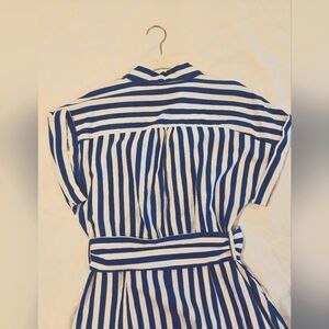 Zara stripe midi shirt dress